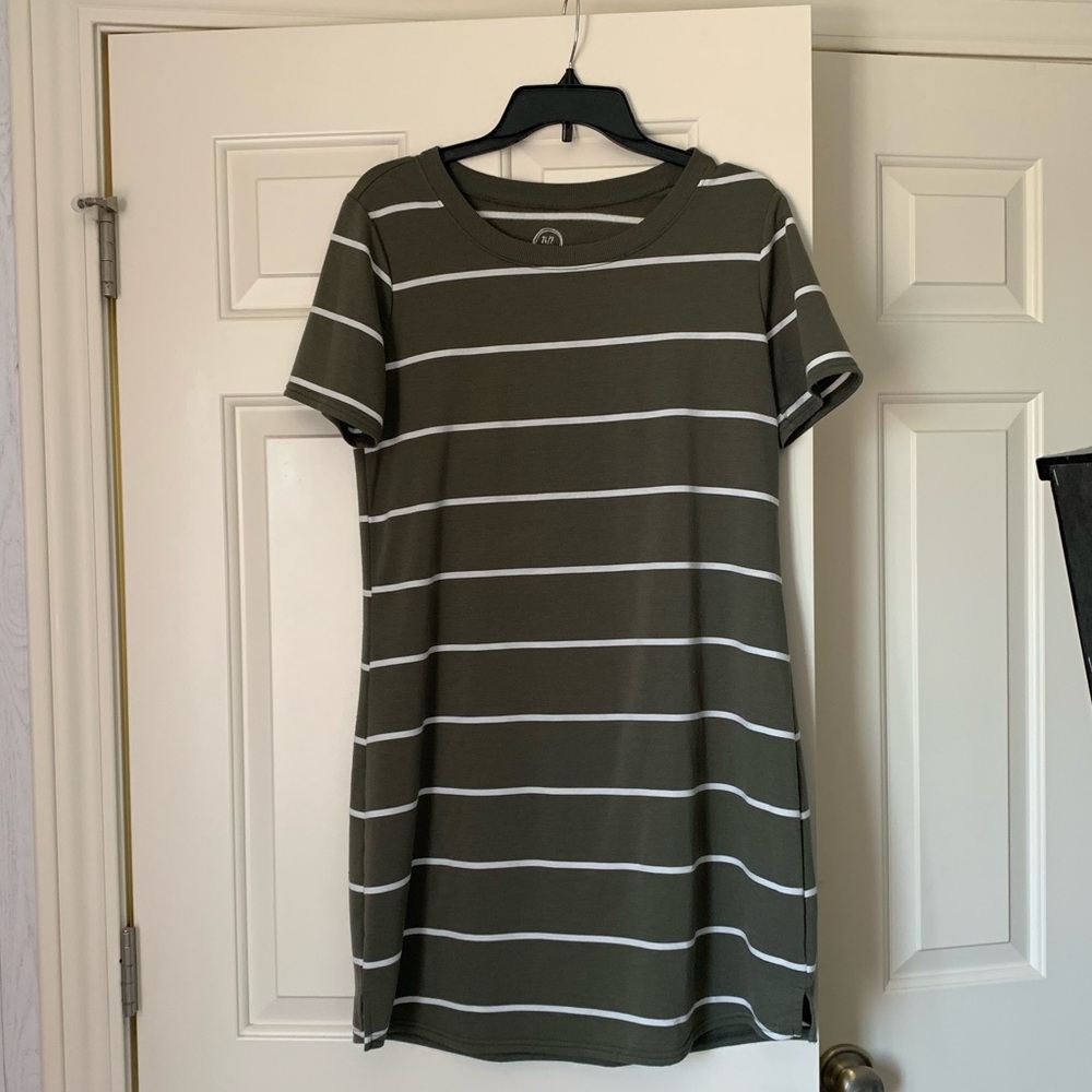 Army Green T-shirt Dress